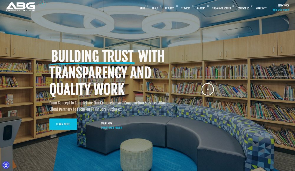 Authers Building Group website